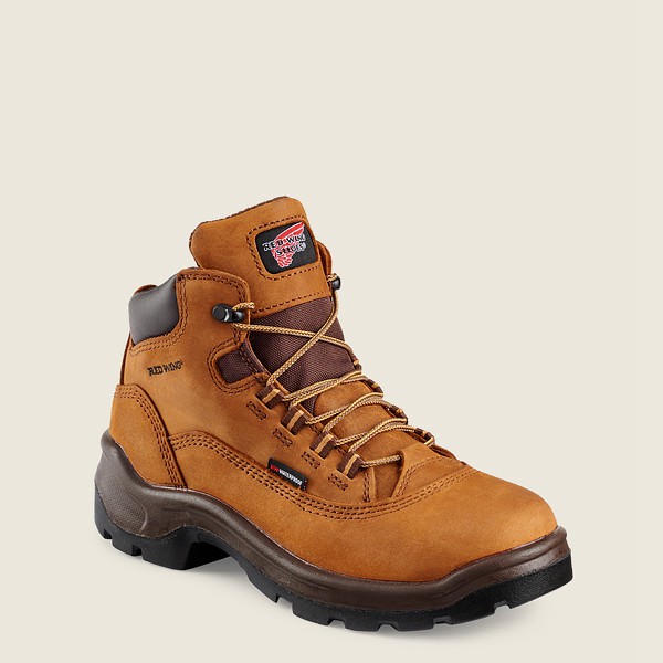 Womens Red Wing Flexbond - 5-inch Waterproof Safety Toe - Work Boots Brown - RTA061382